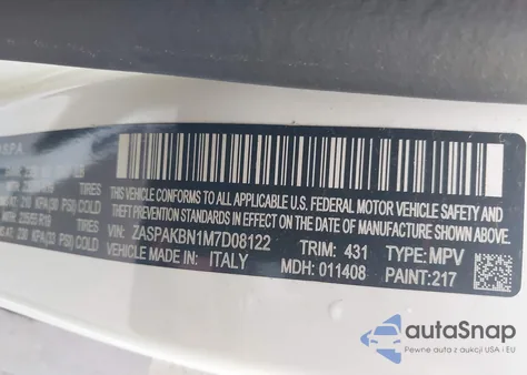 2021 Alfa Romeo Stelvio Ti Awd z USA, uszkodzony, nr VIN ZASPAKBN1M7D08122